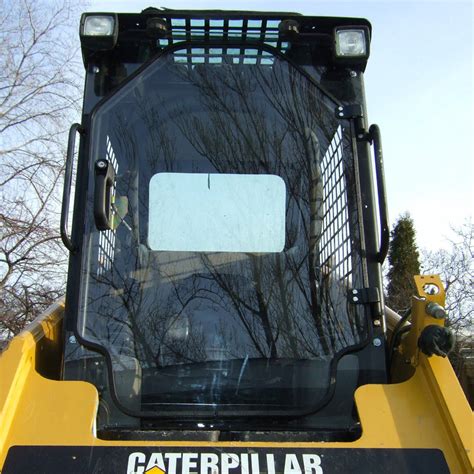 caterpillar skid steer window|aftermarket skid steer cab kits.